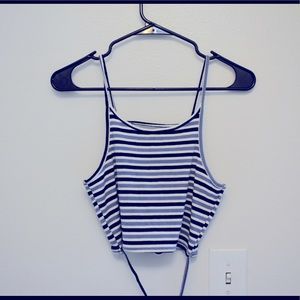 Lace up crop top